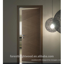 Modern design solid wooden flush EV veneer room door